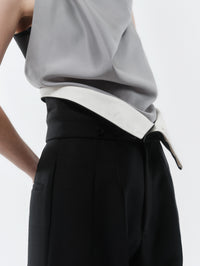 Orchid trousers in silk wool toile