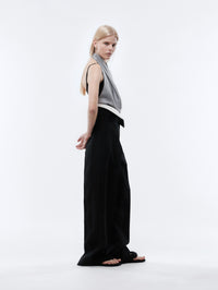 Orchid trousers in silk wool toile