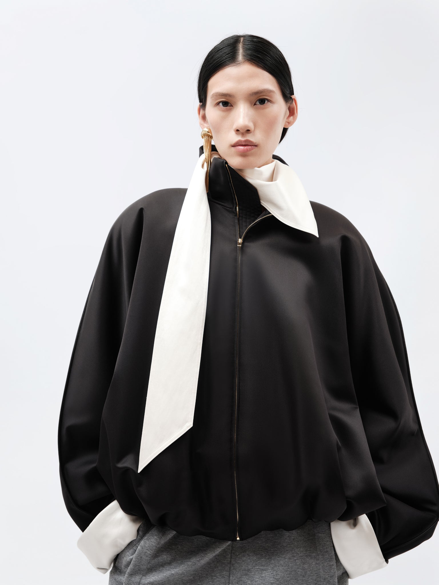 Blouson ouatiné en soie double