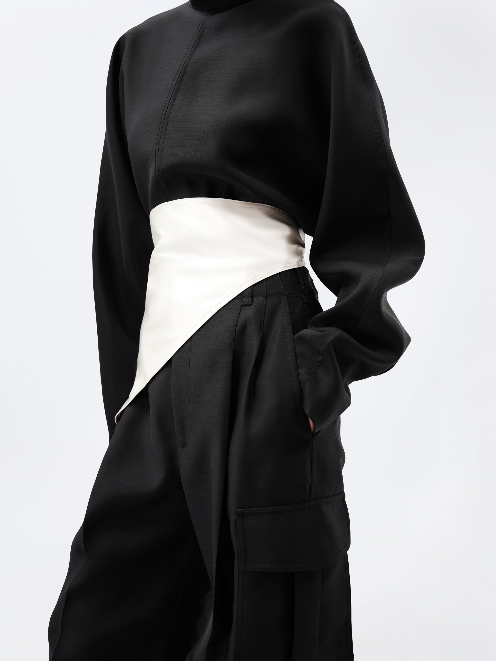 Foulard bandana en satin lingerie