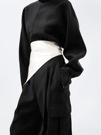 Foulard bandana en satin lingerie