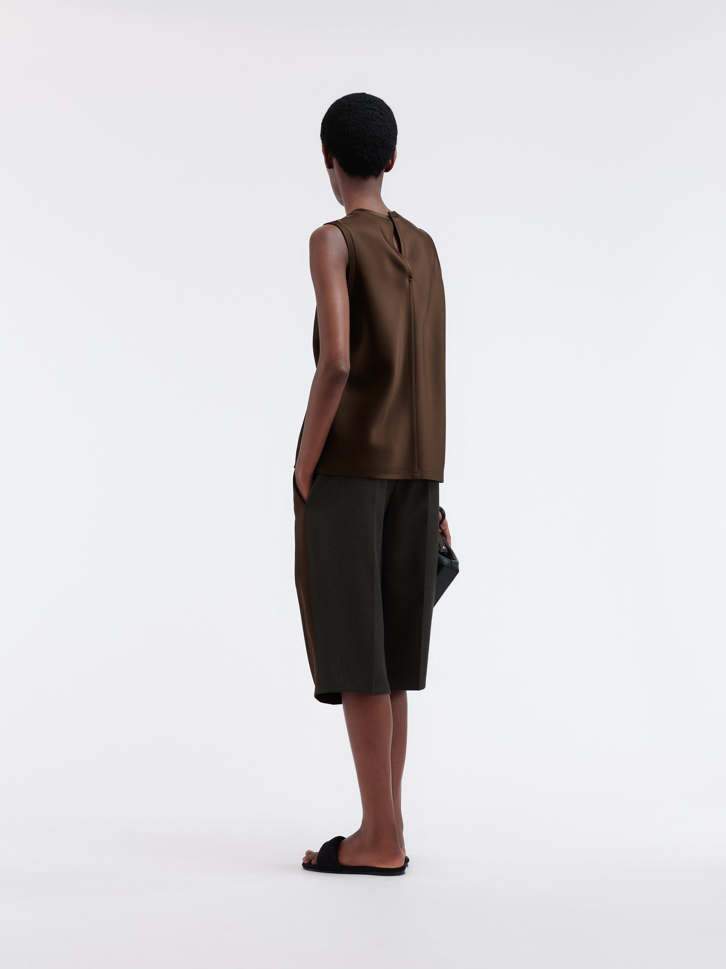 Top débardeur en satin double