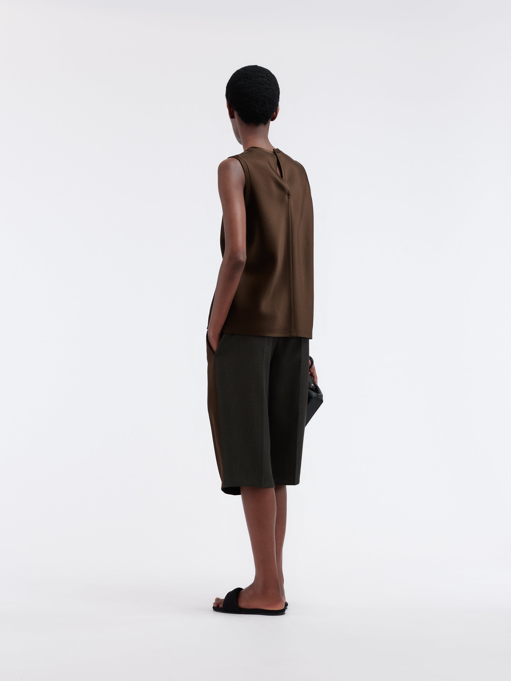 Top débardeur en satin double