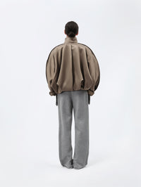 Padded blouson in double silk
