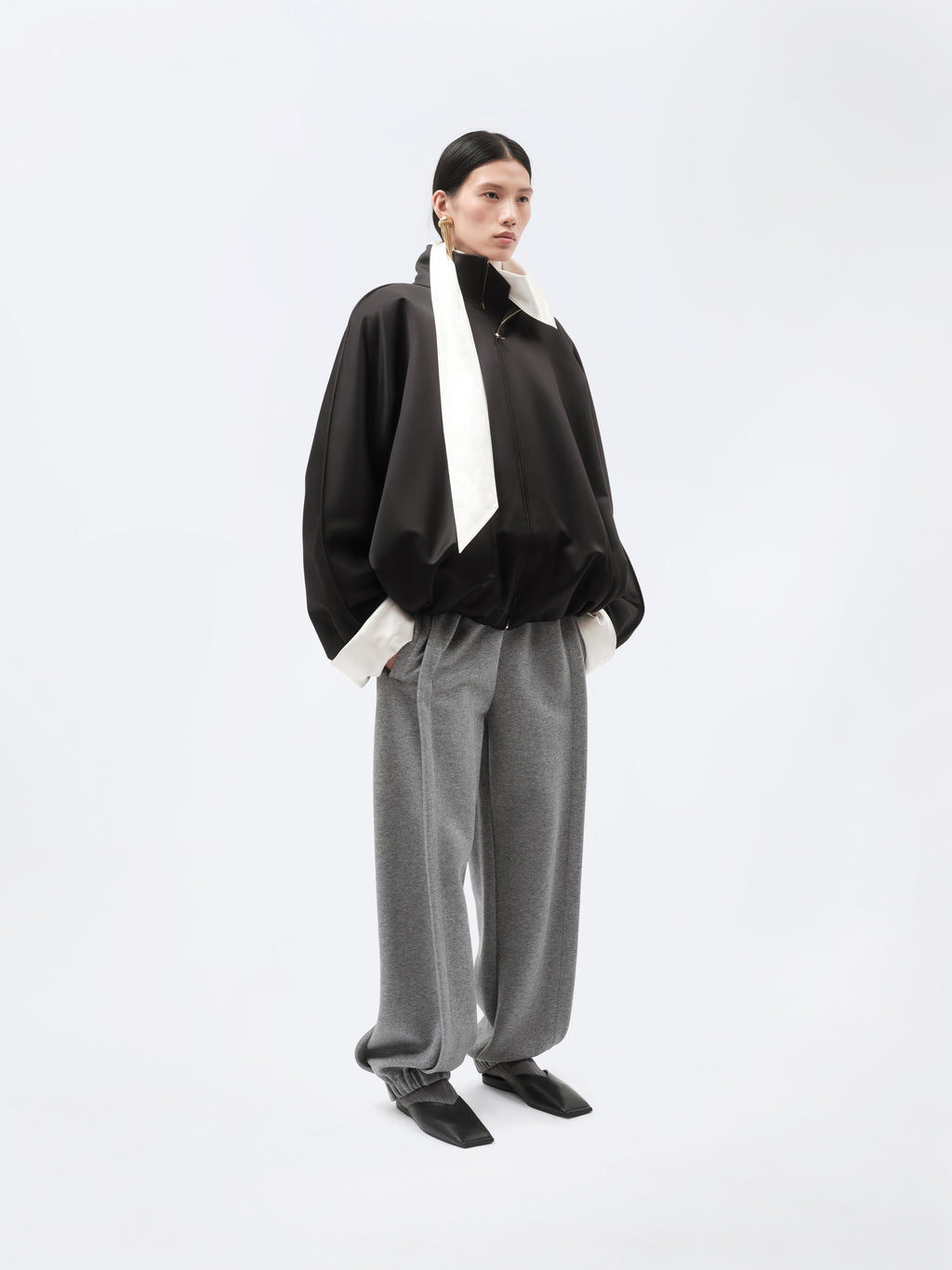 Blouson ouatiné en soie double