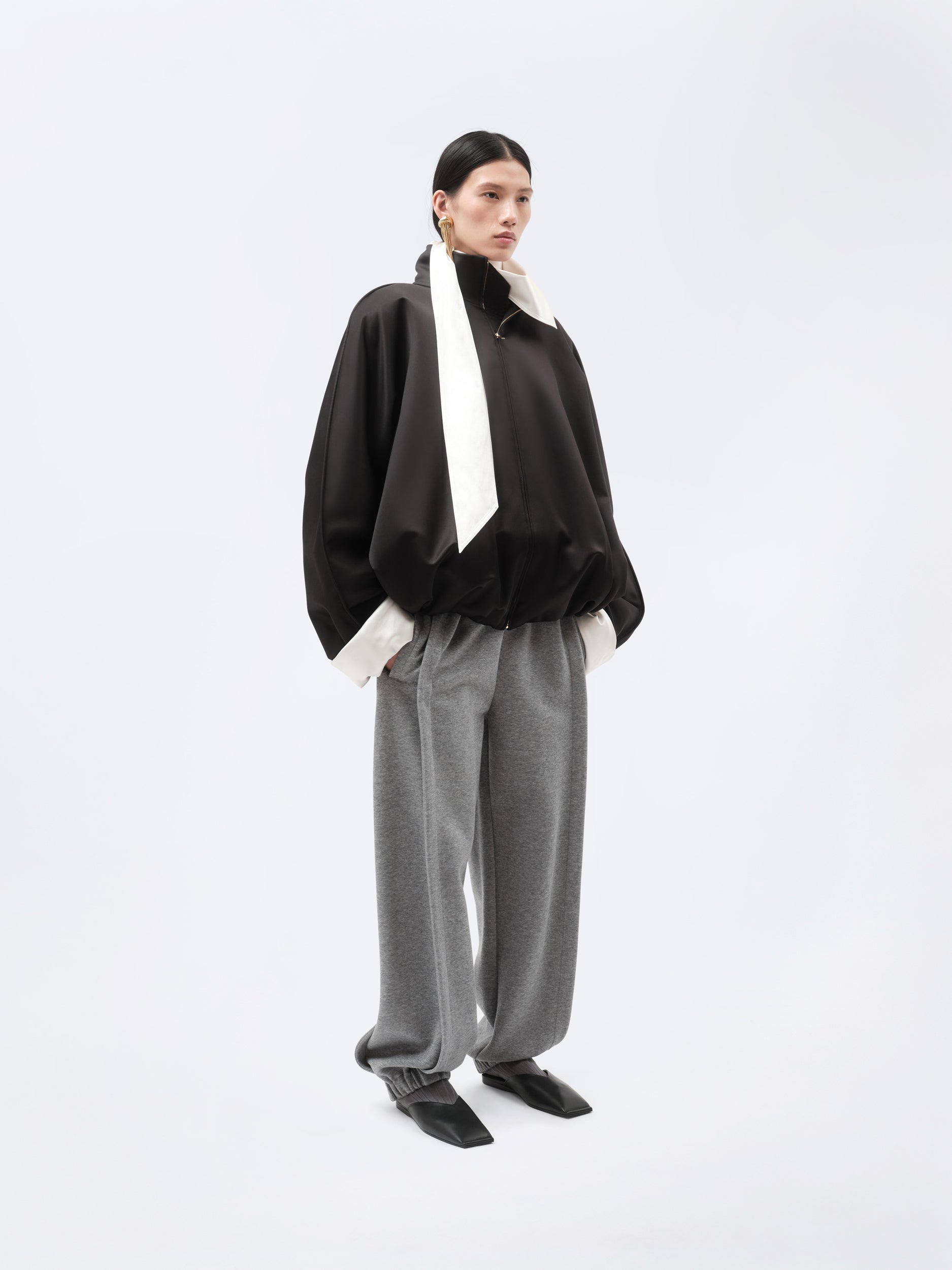 Blouson ouatiné en soie double