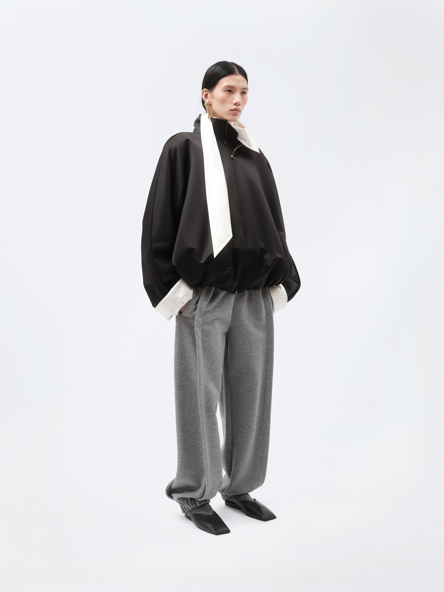 Blouson ouatiné en soie double