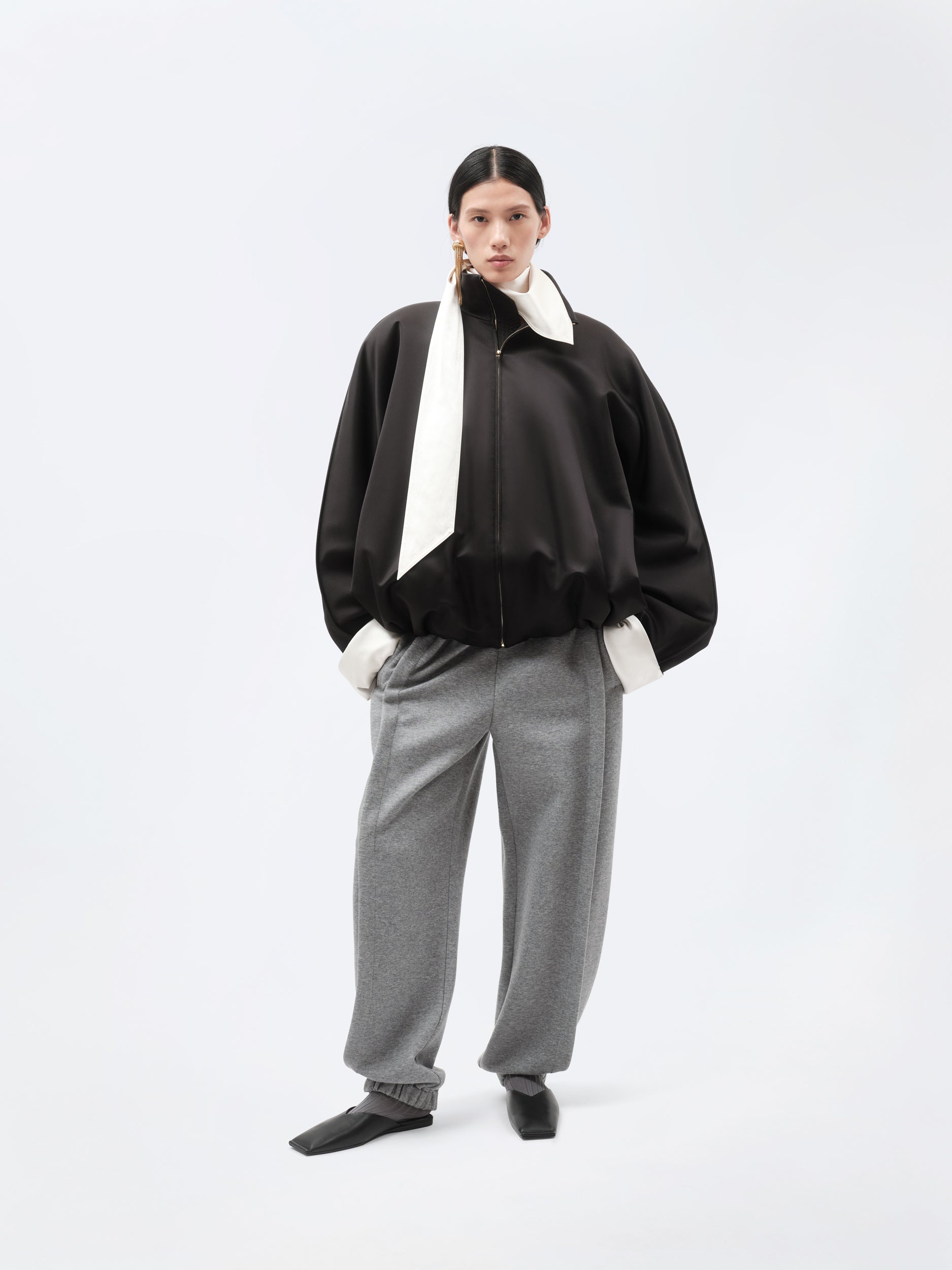 Blouson ouatiné en soie double