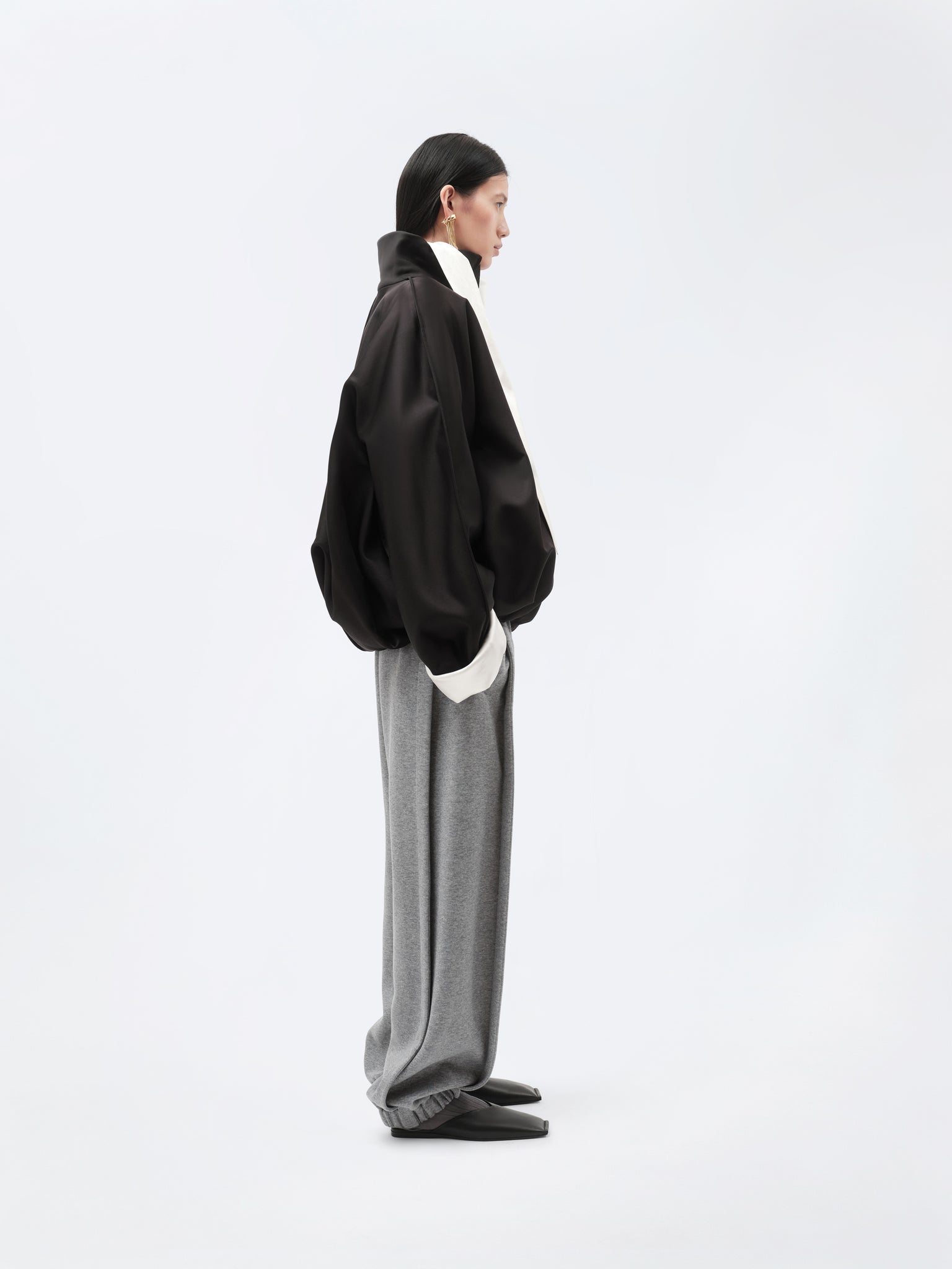 Blouson ouatiné en soie double