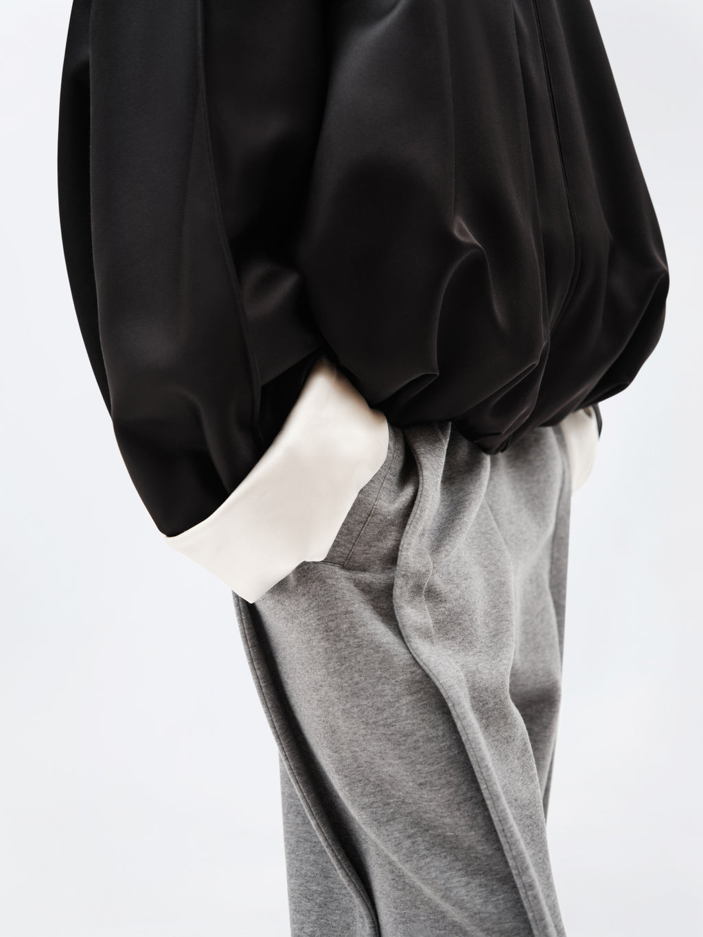 Blouson ouatiné en soie double