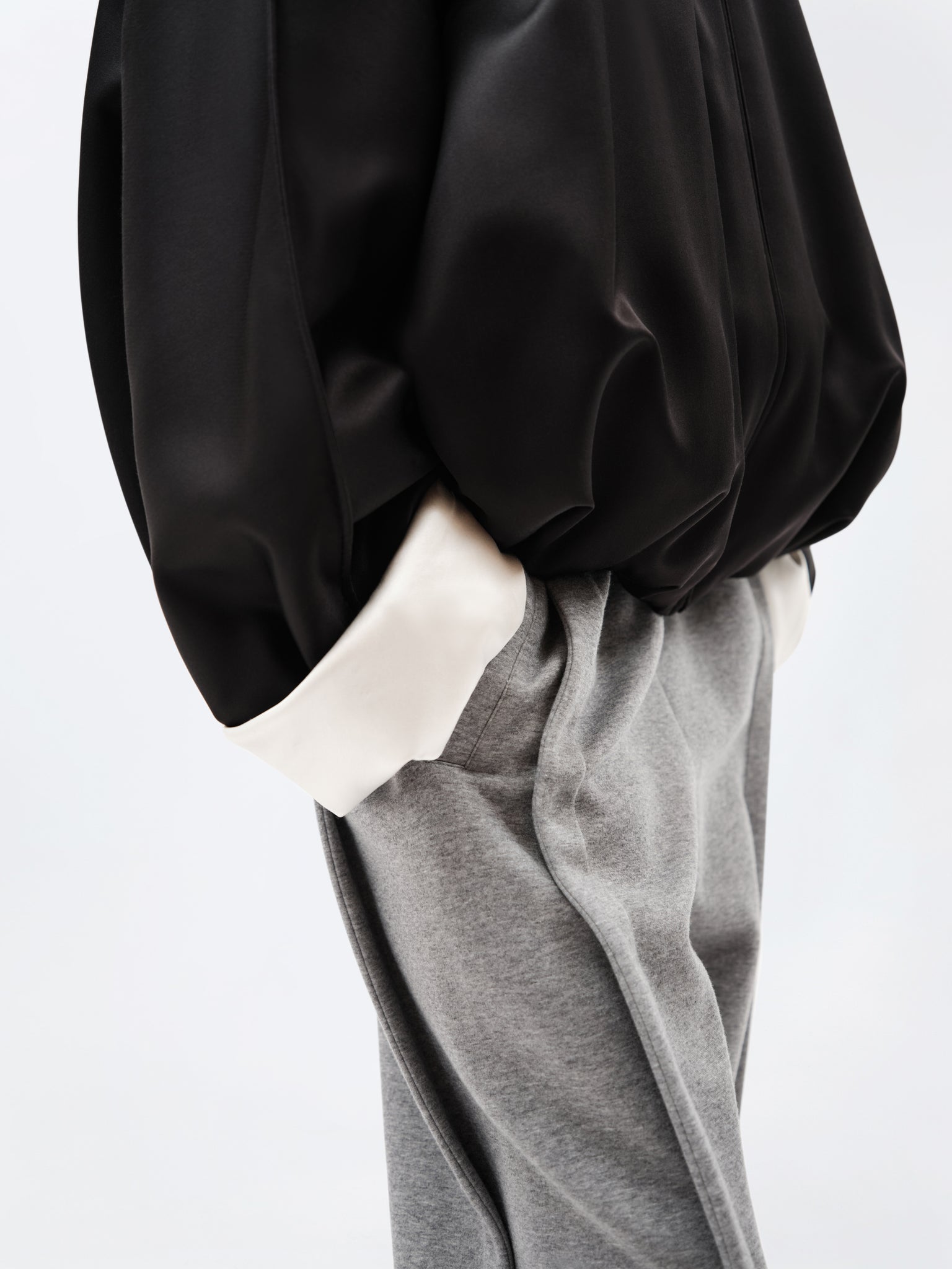 Blouson ouatiné en soie double