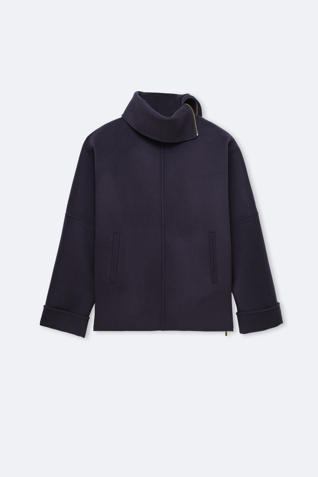 Zipped blouson in winter double face coating