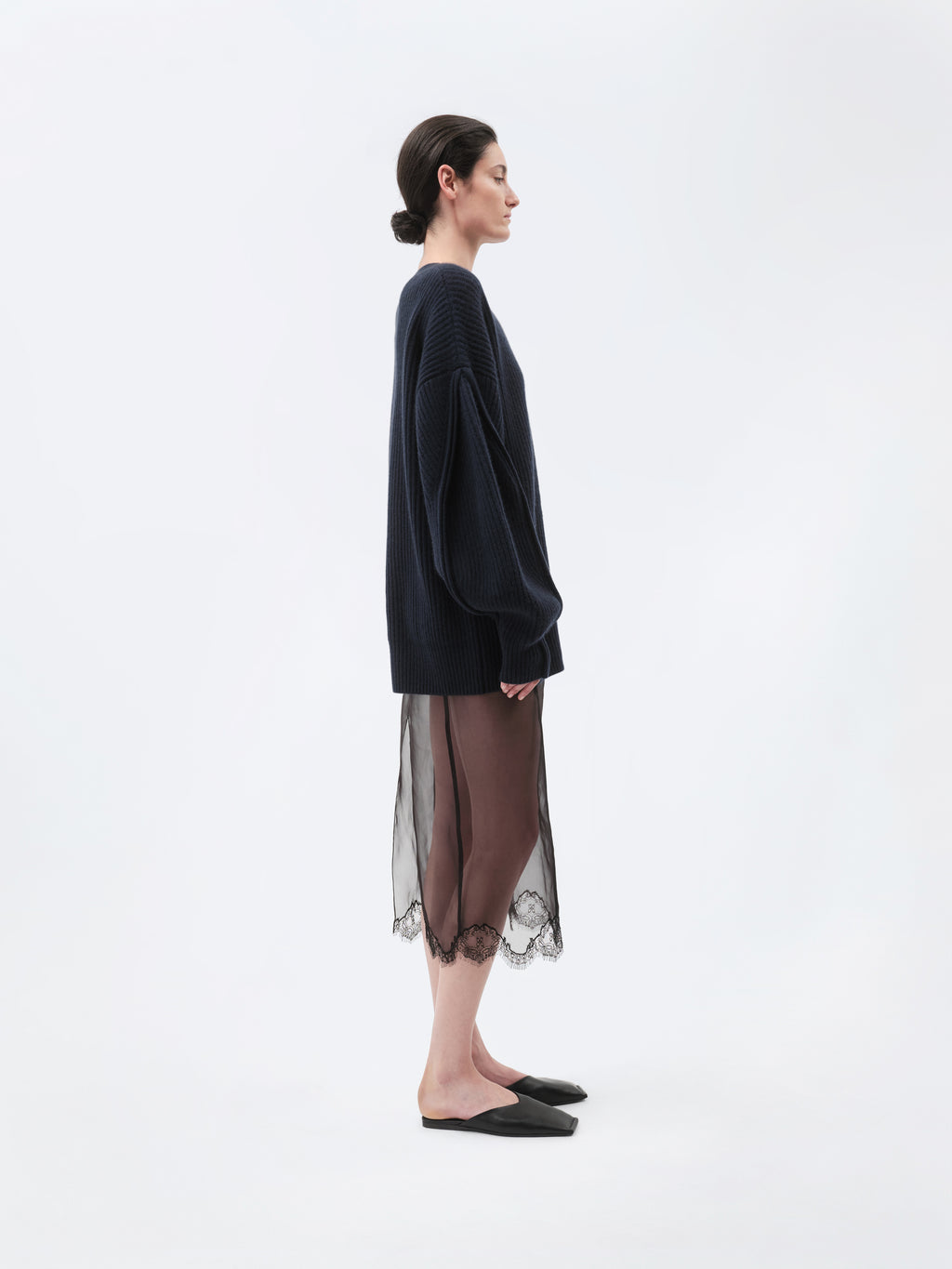Cardigan oversize en cachemire côtelé épais