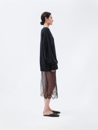 Cardigan oversize en cachemire côtelé épais