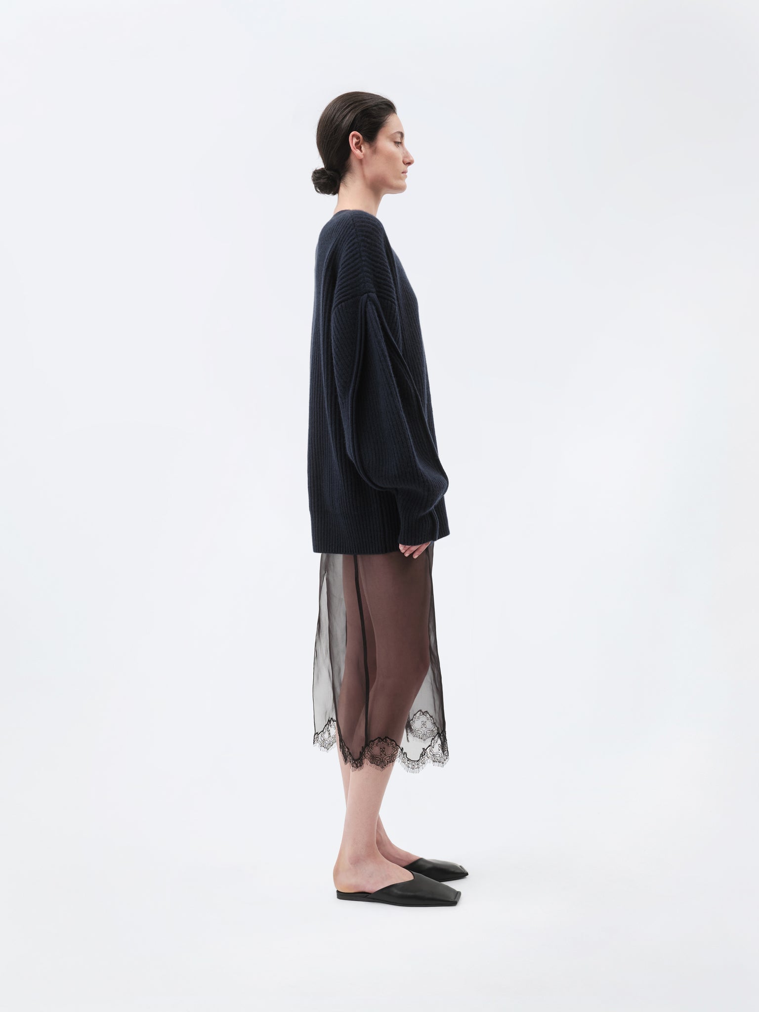 Cardigan oversize en cachemire côtelé épais