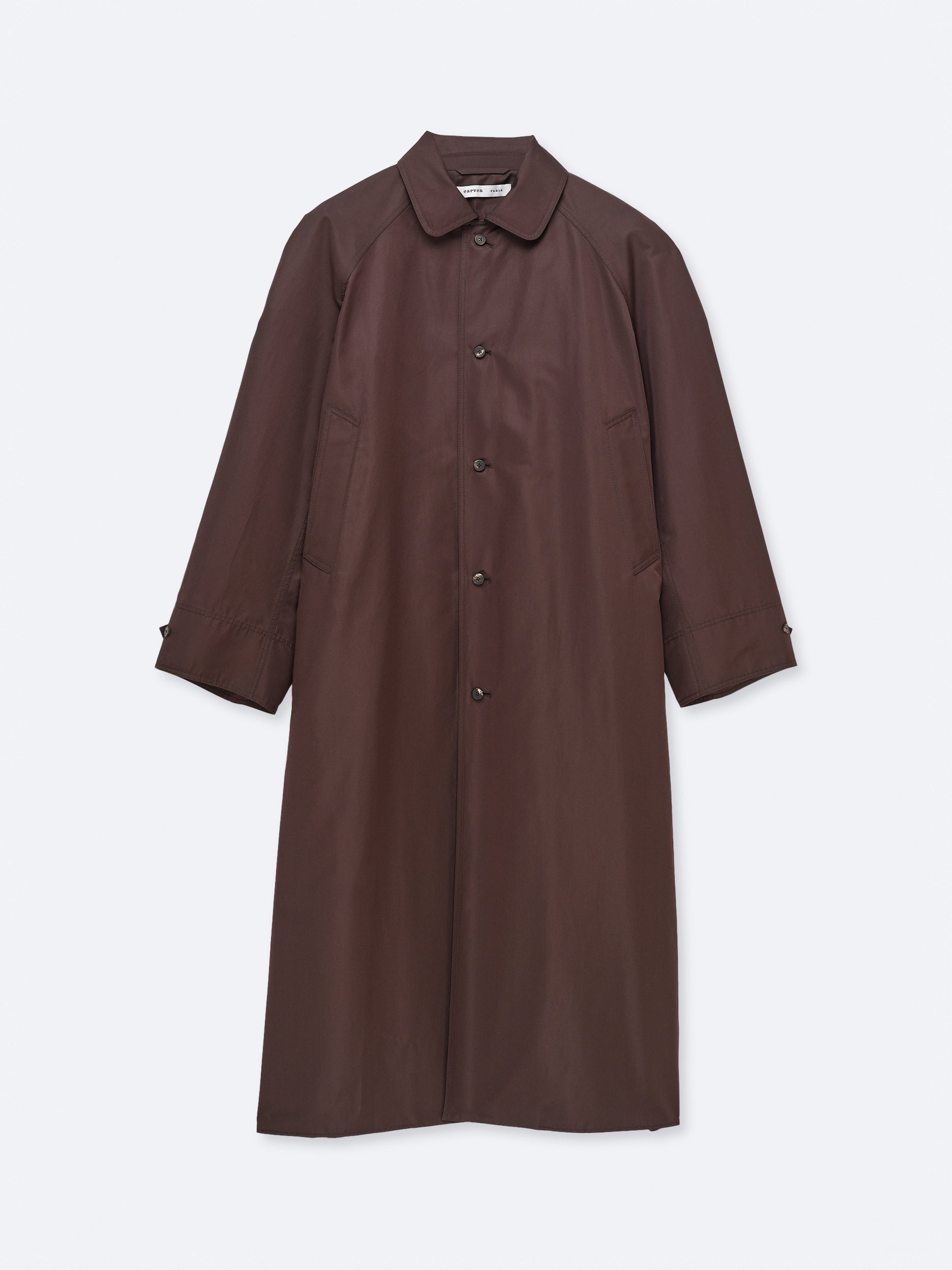 Manteau mac 50s en soie et coton