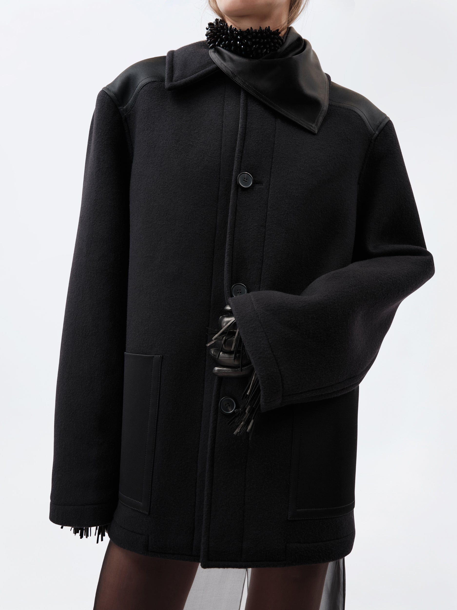 Donkey coat in virgin double wool