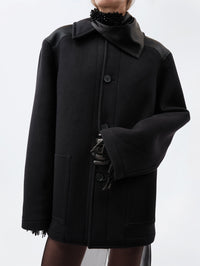 Donkey coat in virgin double wool