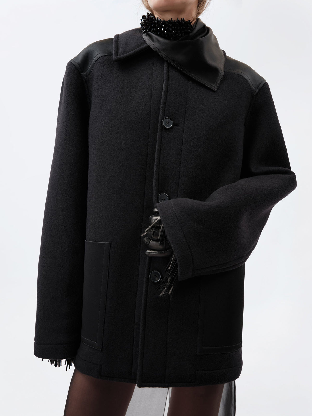 Donkey coat in virgin double wool