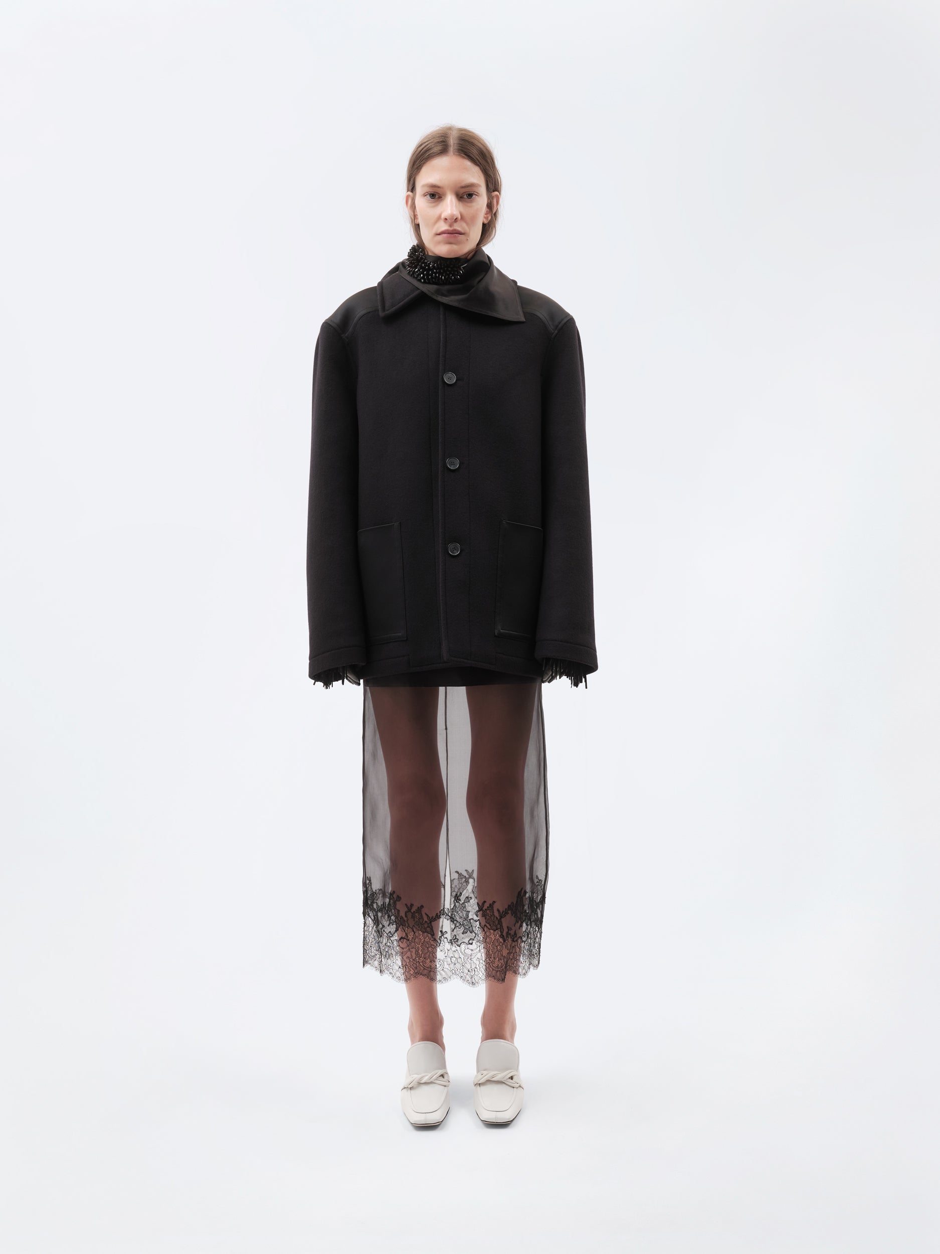 Donkey coat in virgin double wool