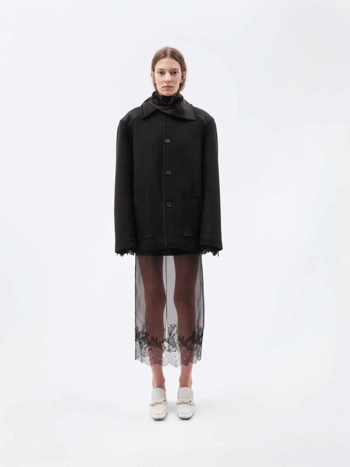Donkey coat in virgin double wool