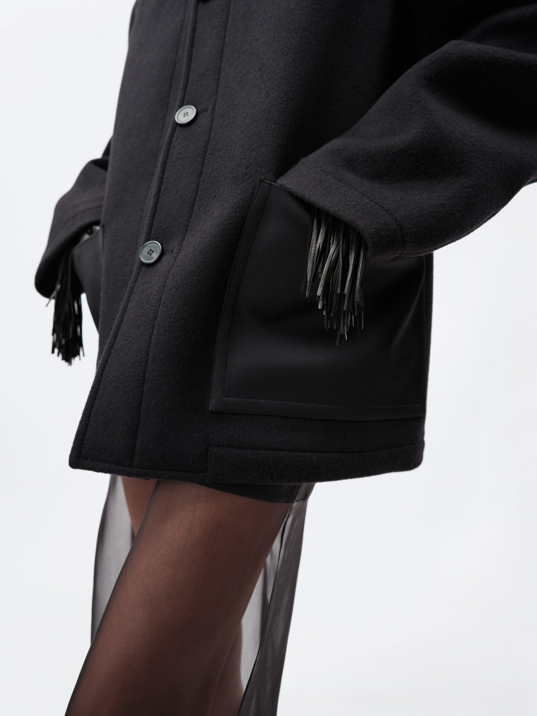 Donkey coat in virgin double wool