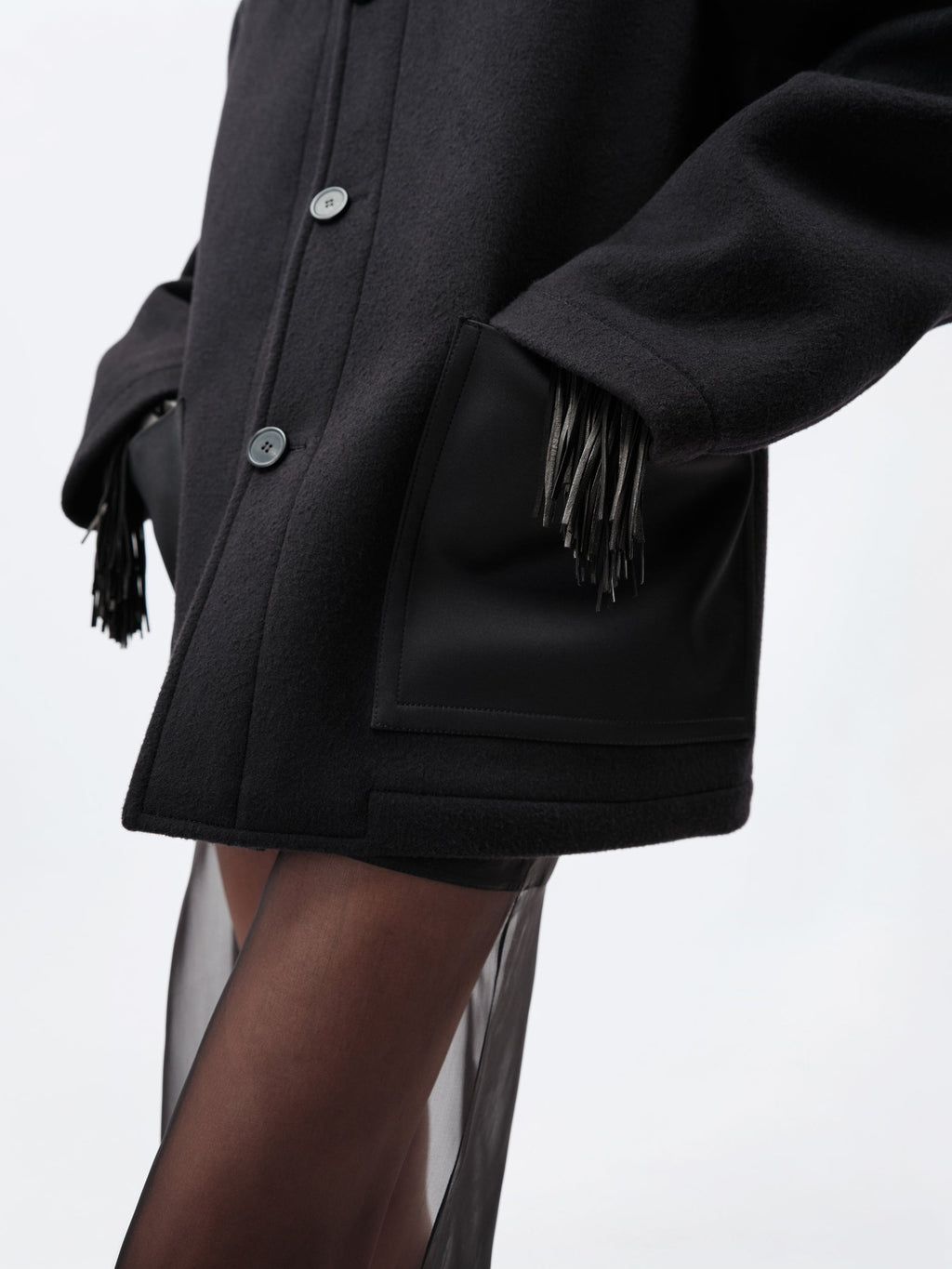 Donkey coat in virgin double wool