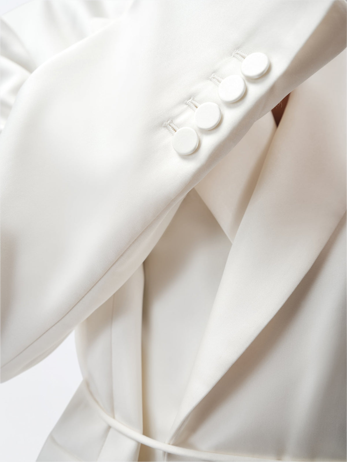 Short padded coat in double silk