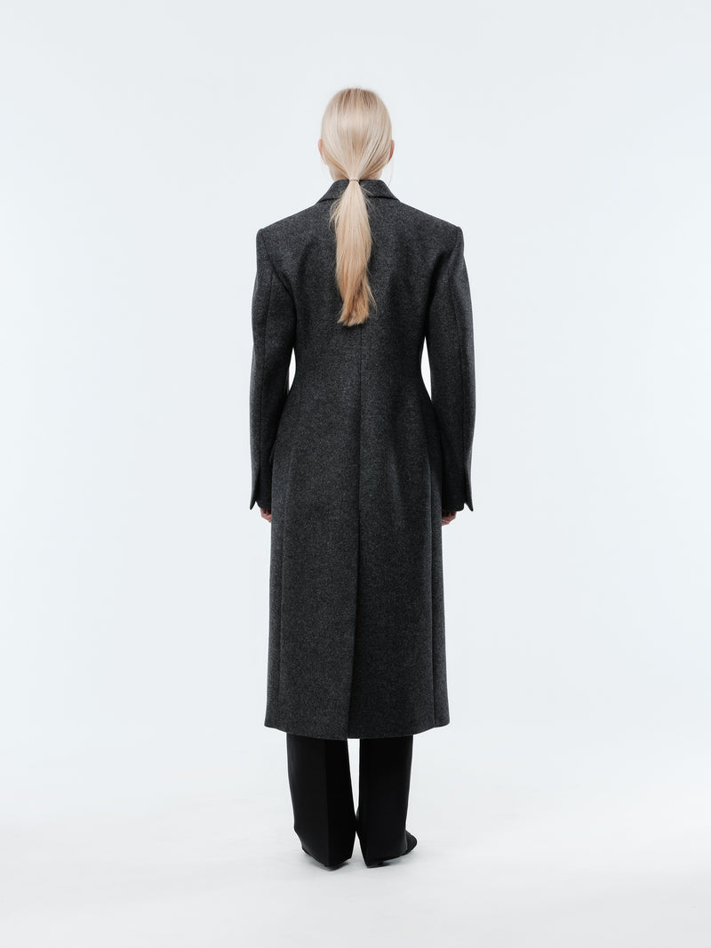 Tailored coat in Shetland wool
