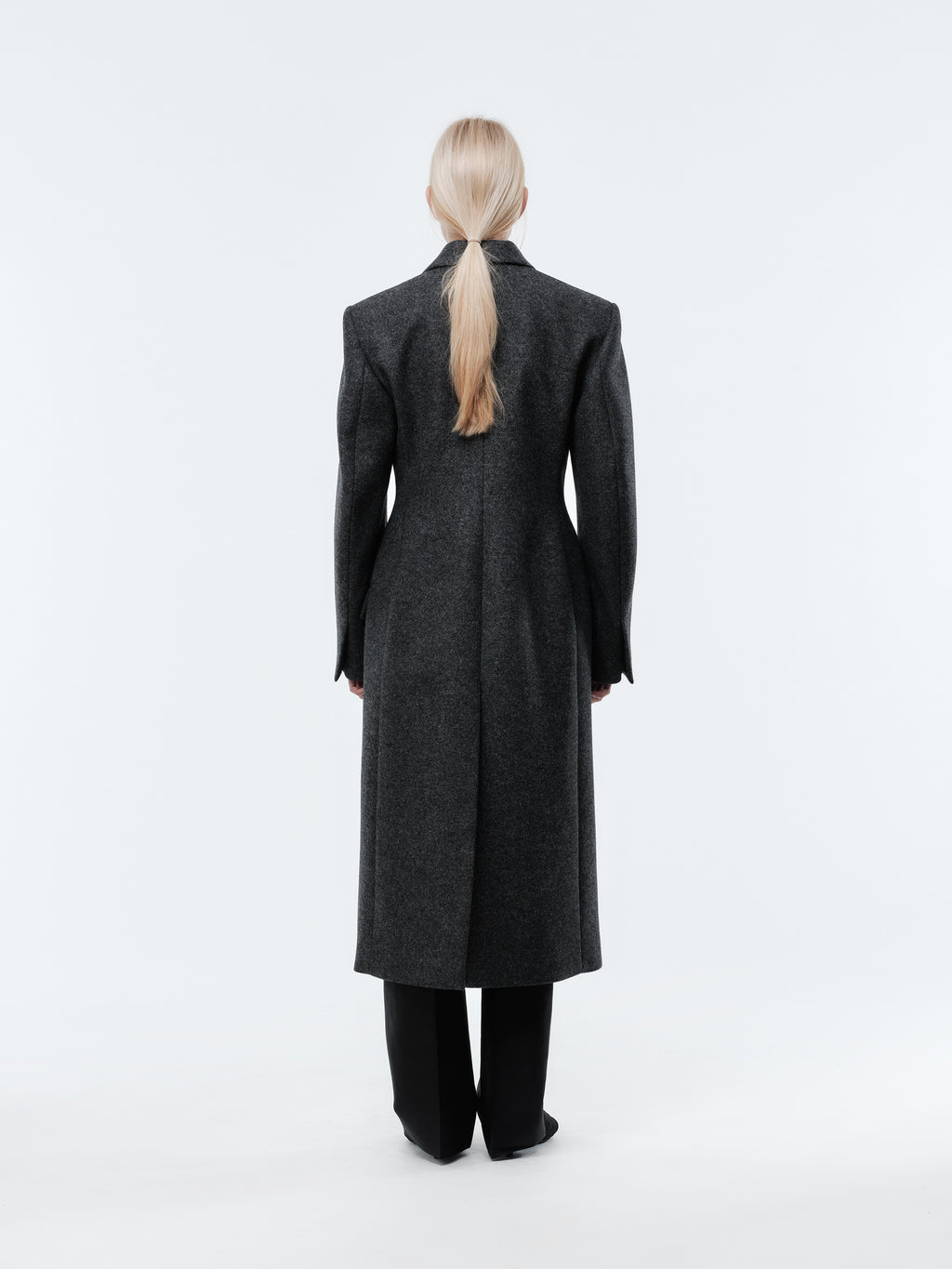Tailored coat in Shetland wool