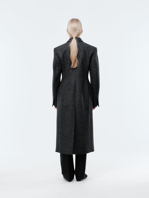 Tailored coat in Shetland wool