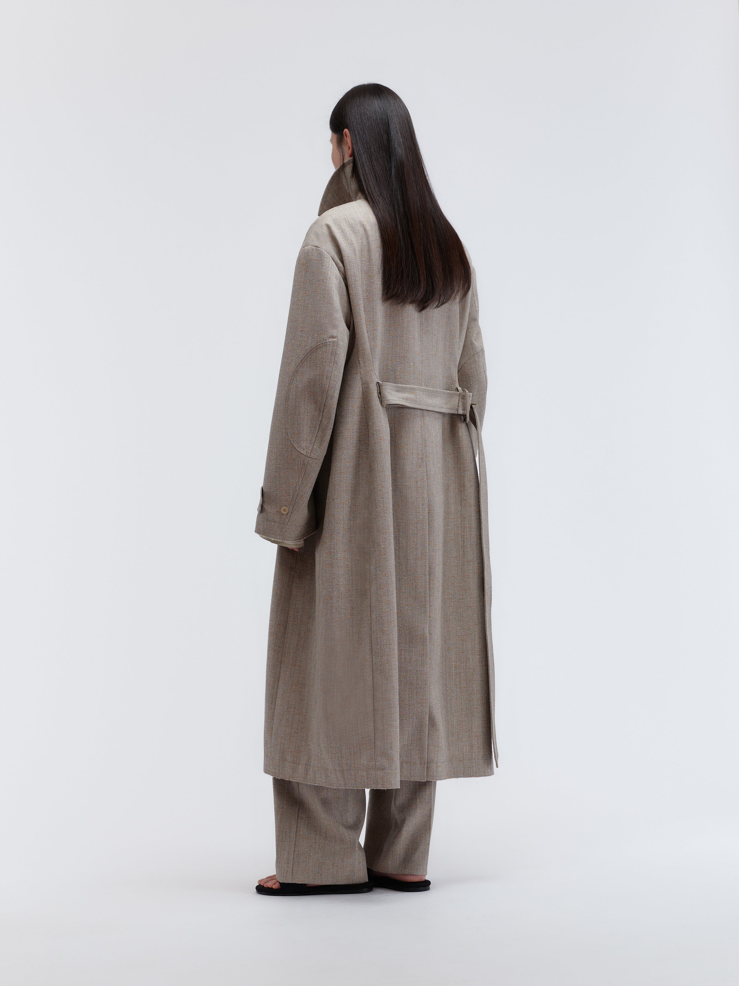 Trench Espéranto en tweed chiné