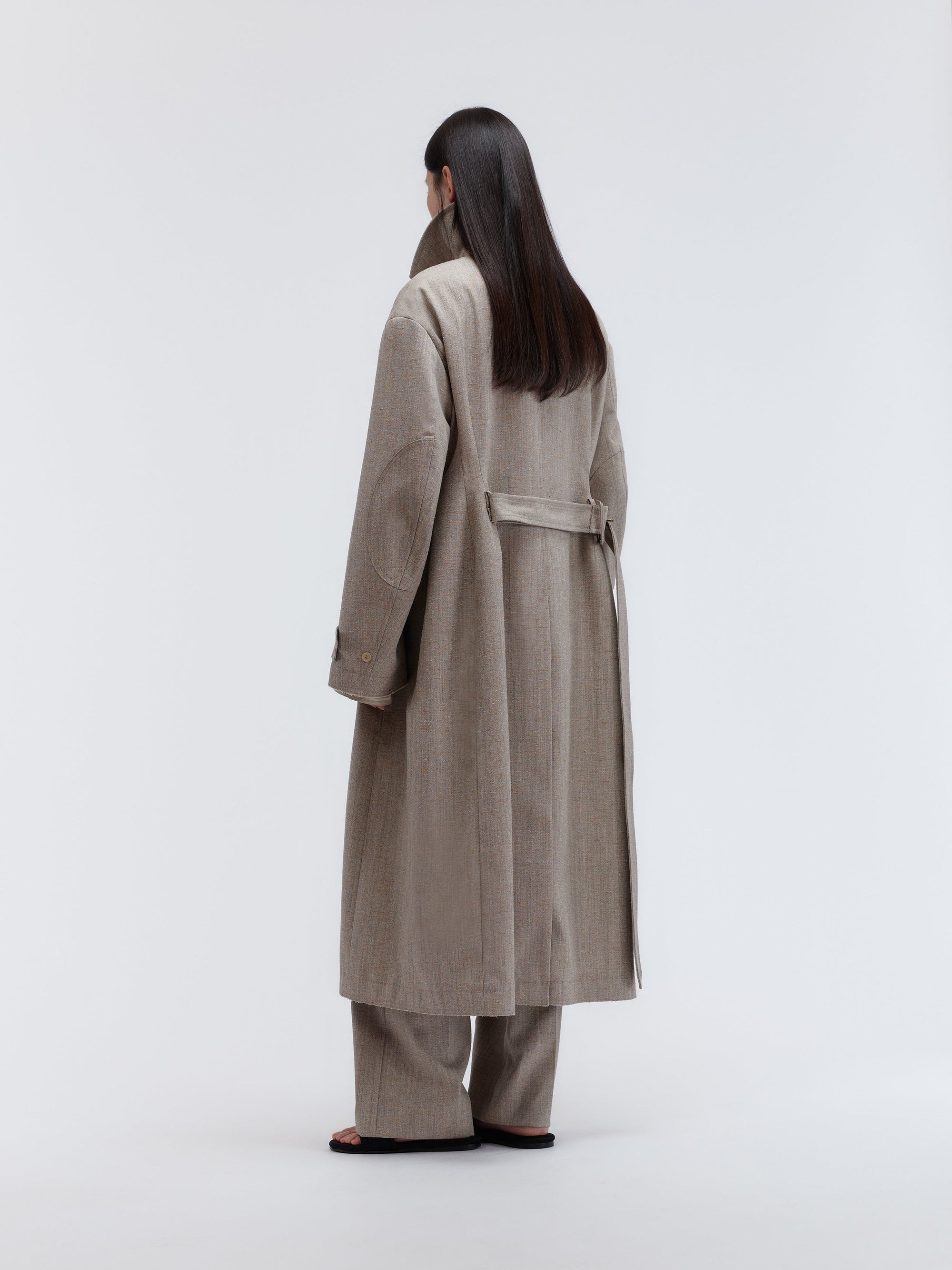 Trench Espéranto en tweed chiné