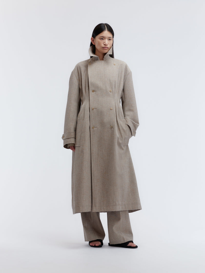 Trench Espéranto en tweed chiné