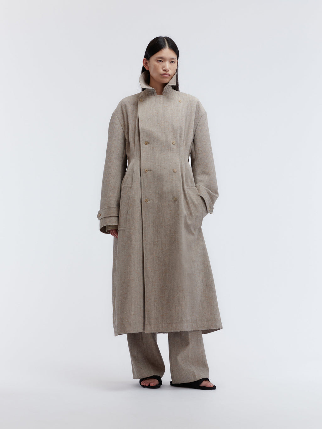 Trench Espéranto en tweed chiné