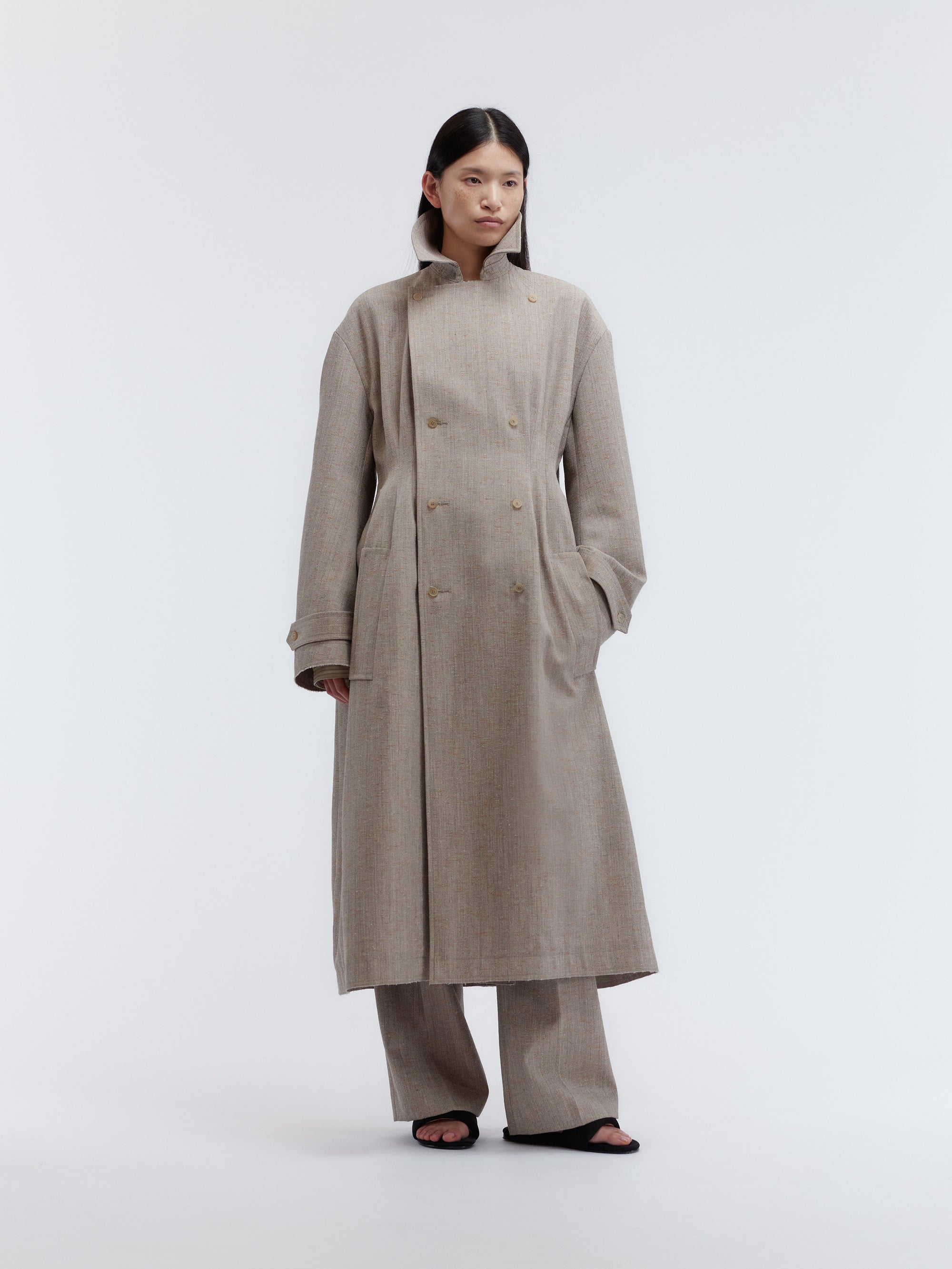 Trench Espéranto en tweed chiné