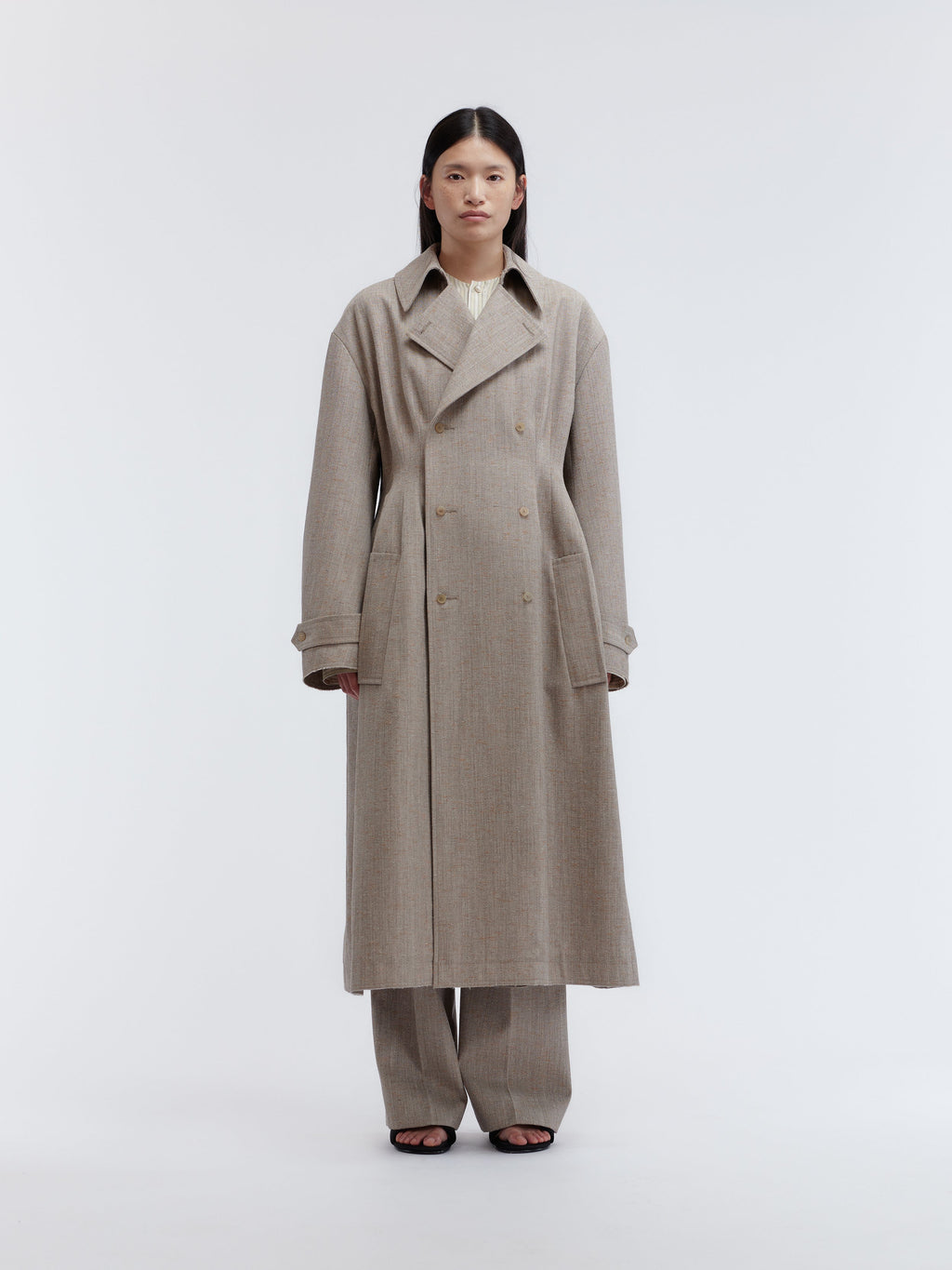 Trench Espéranto en tweed chiné
