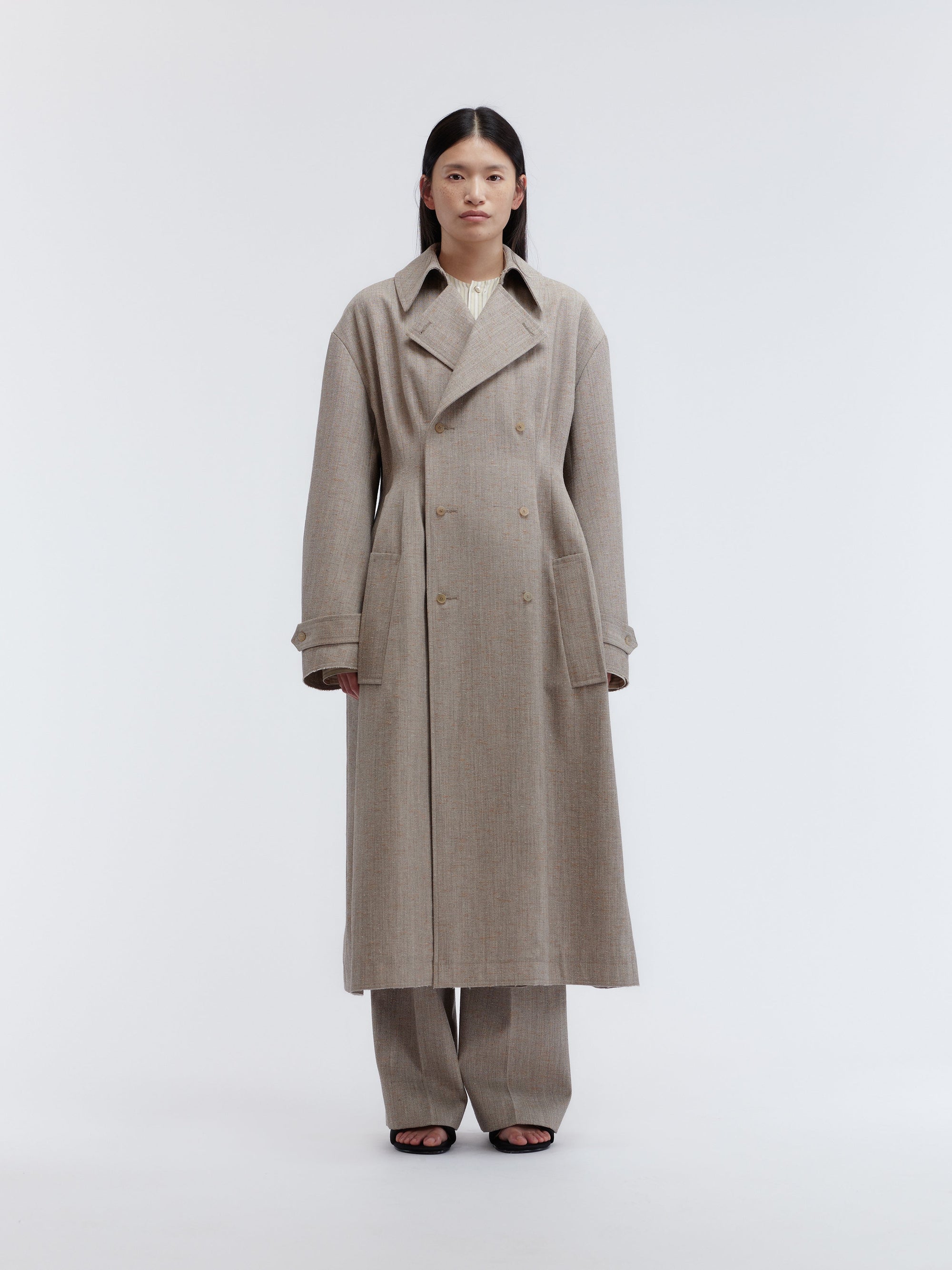 Trench Espéranto en tweed chiné
