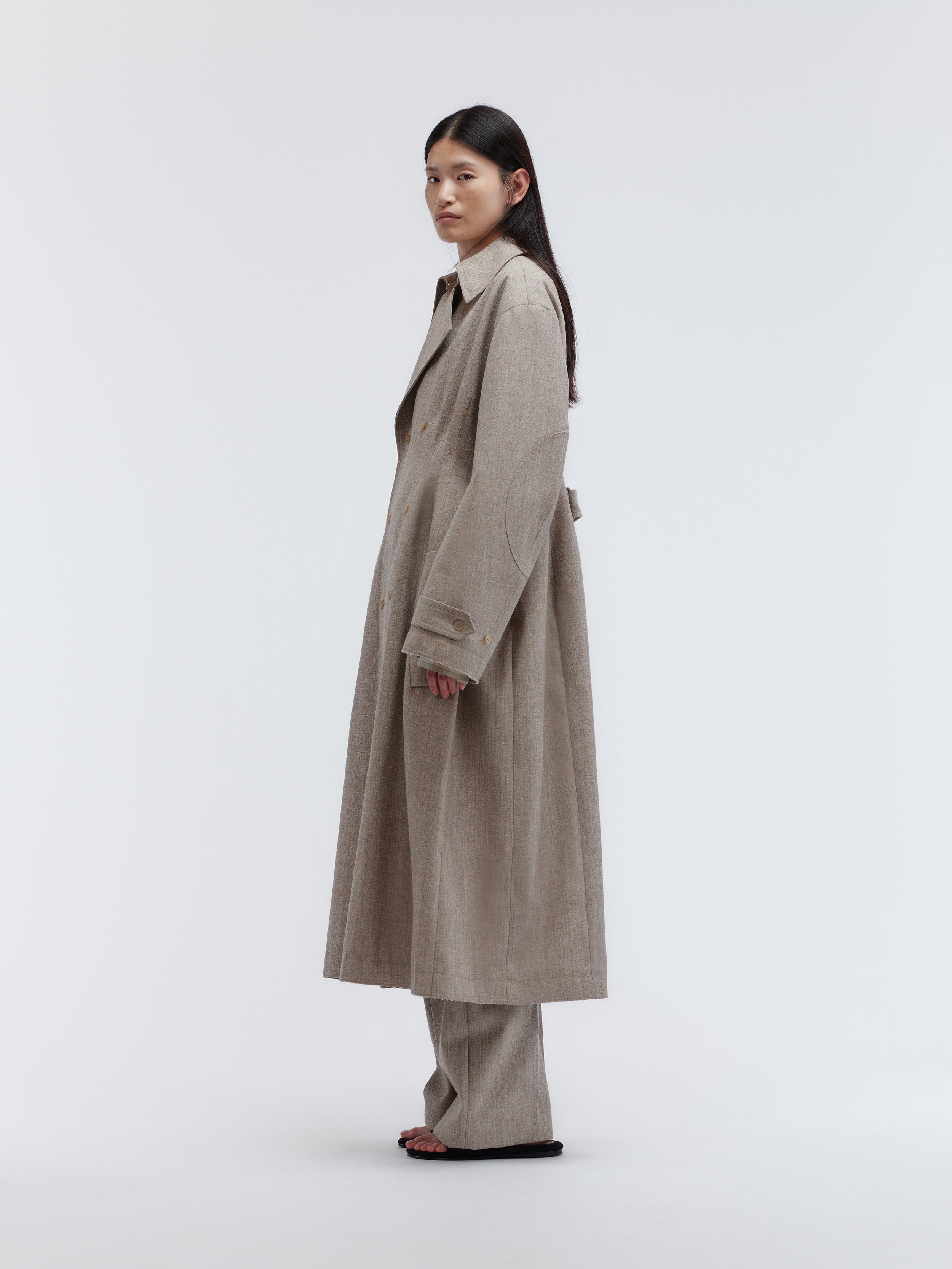 Trench Espéranto en tweed chiné