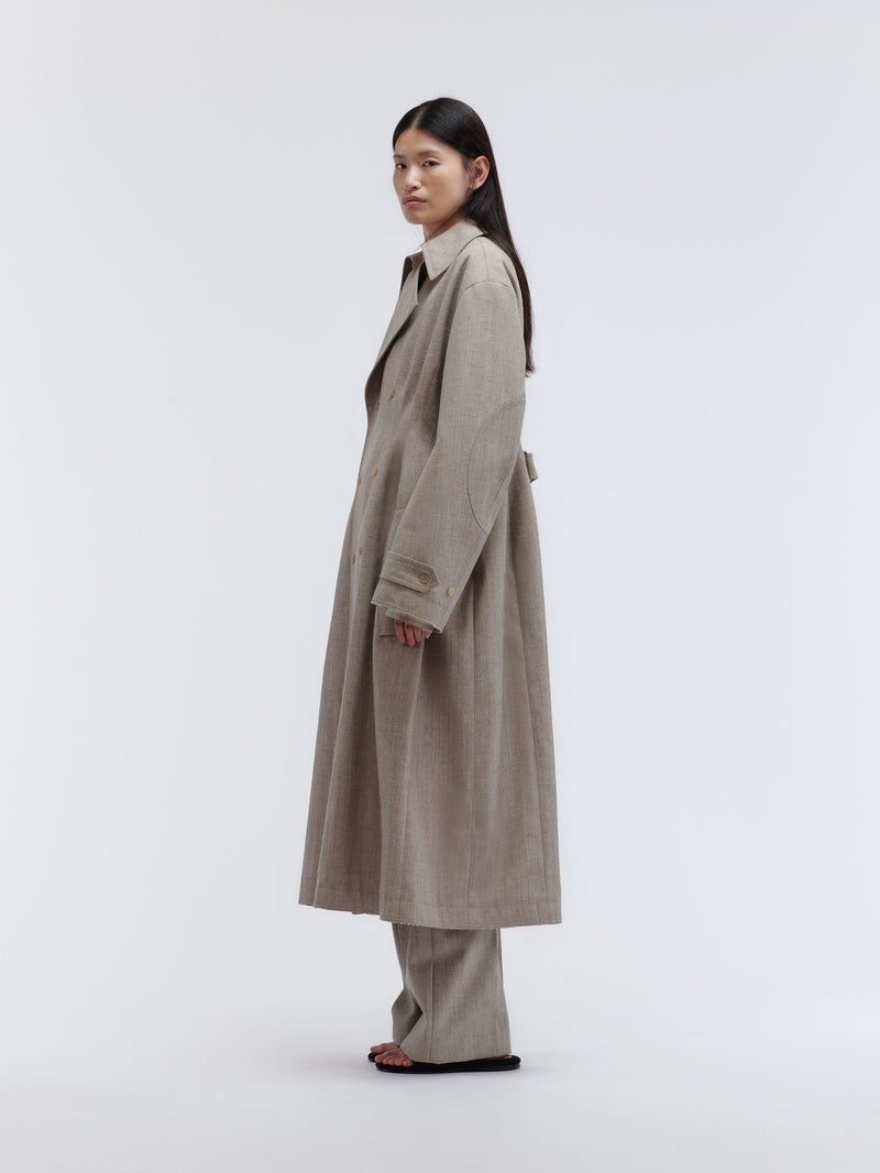 Trench Espéranto en tweed chiné