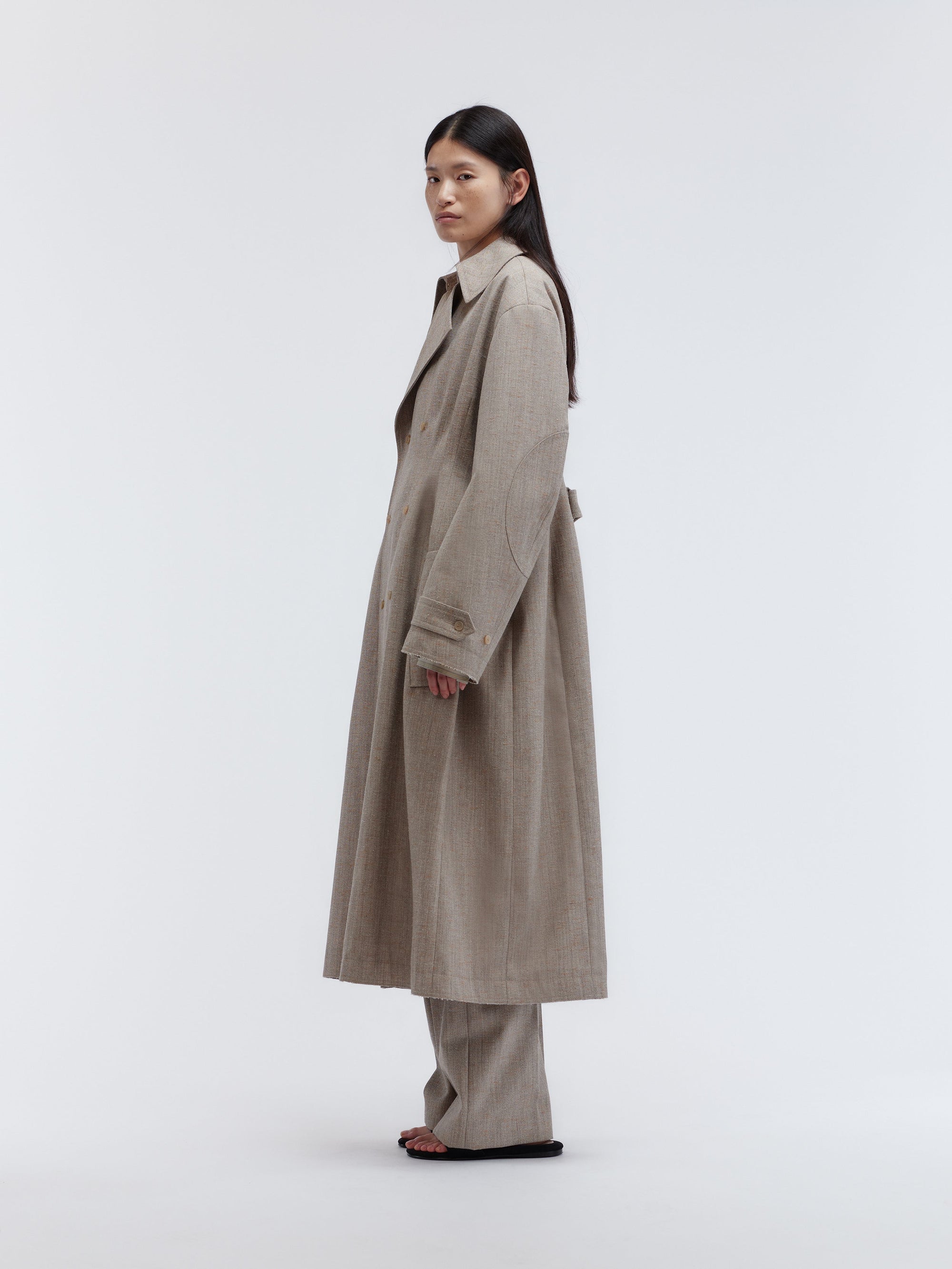 Trench Espéranto en tweed chiné