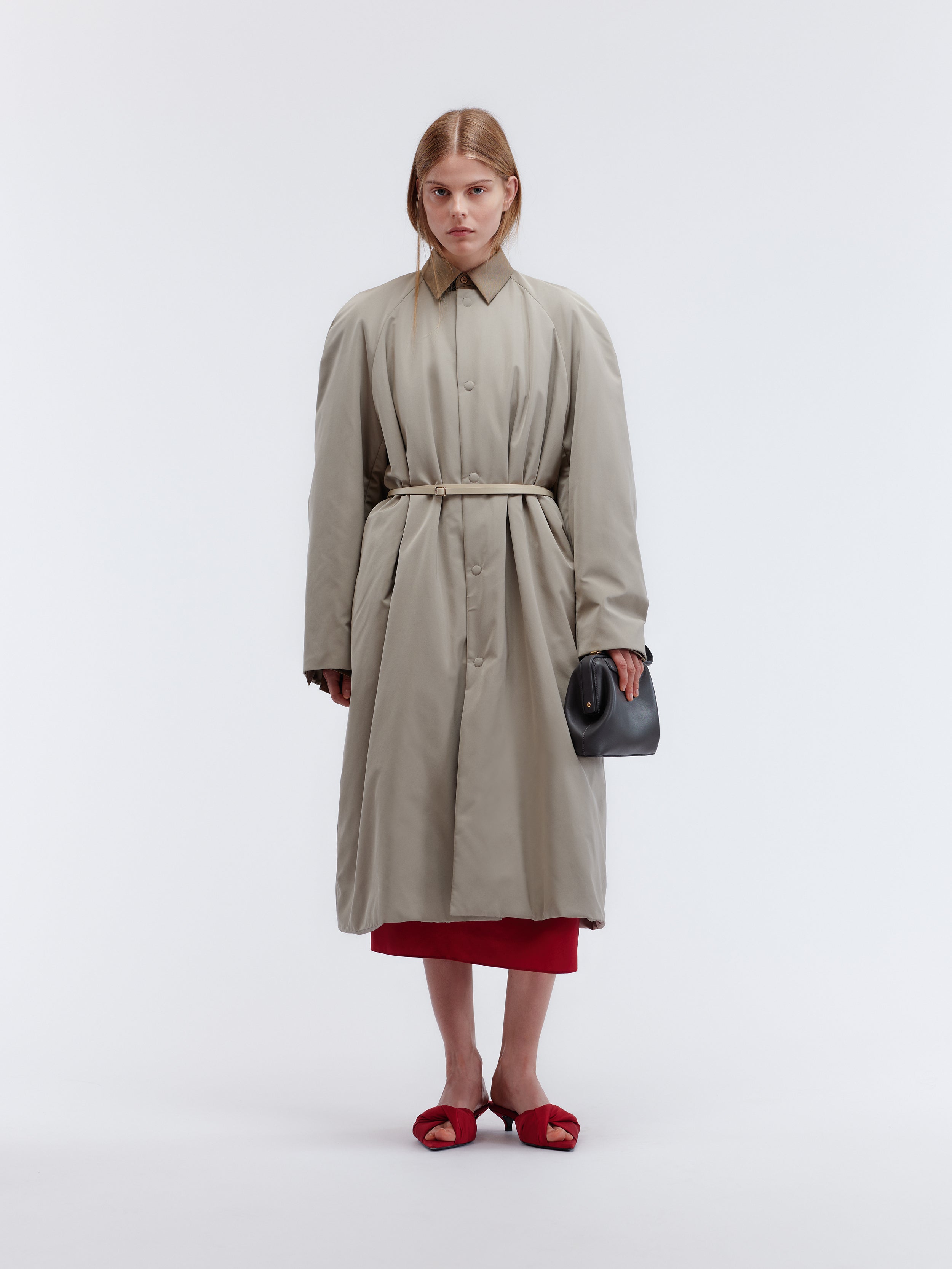 Padded coat in duchesse