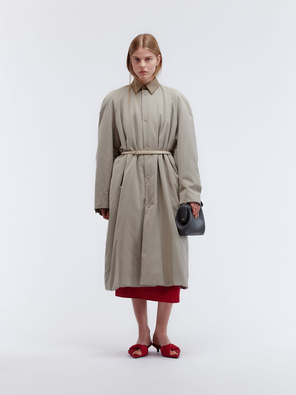 Padded coat in duchesse