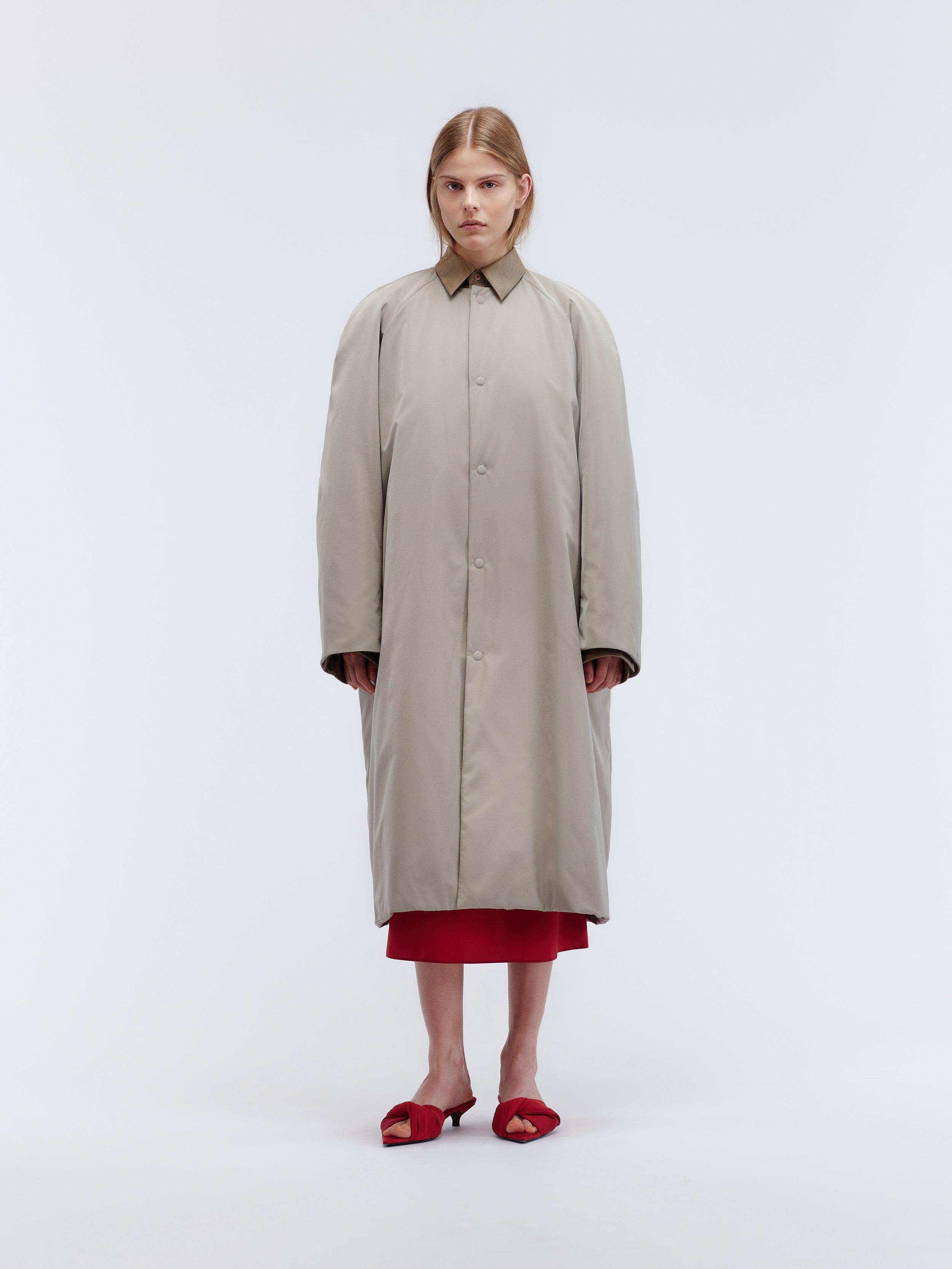 Padded coat in duchesse