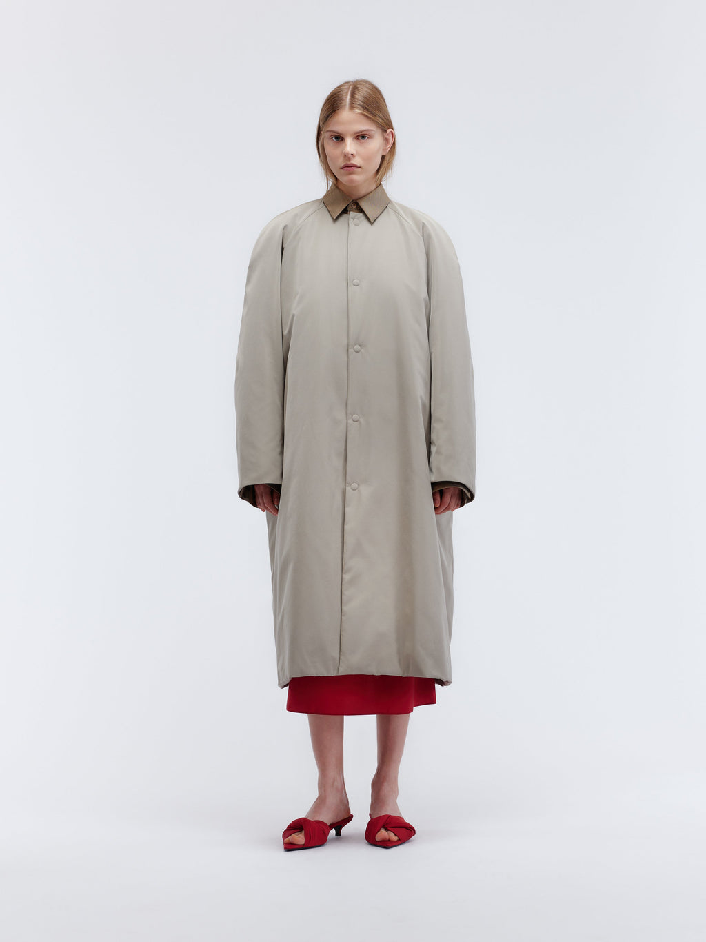 Padded coat in duchesse