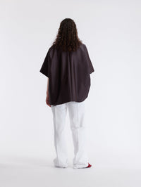 Manteau manches courtes ouatiné en soie technique