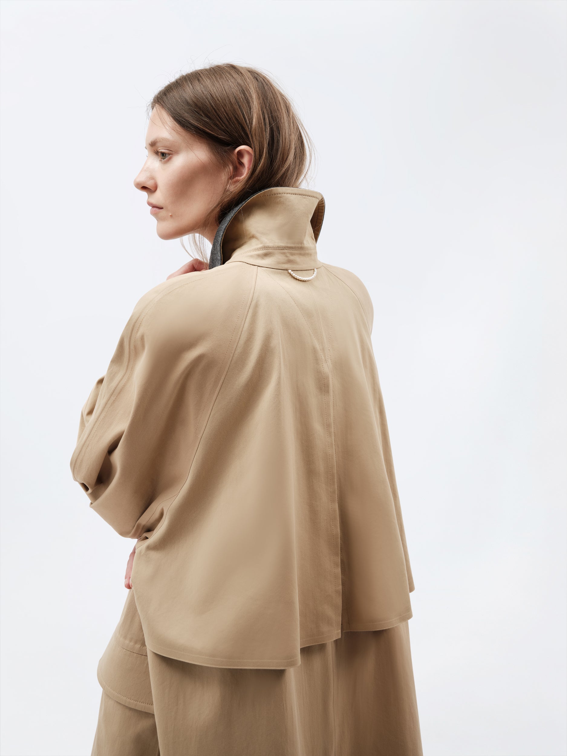 Pardessus en satin de coton et soie