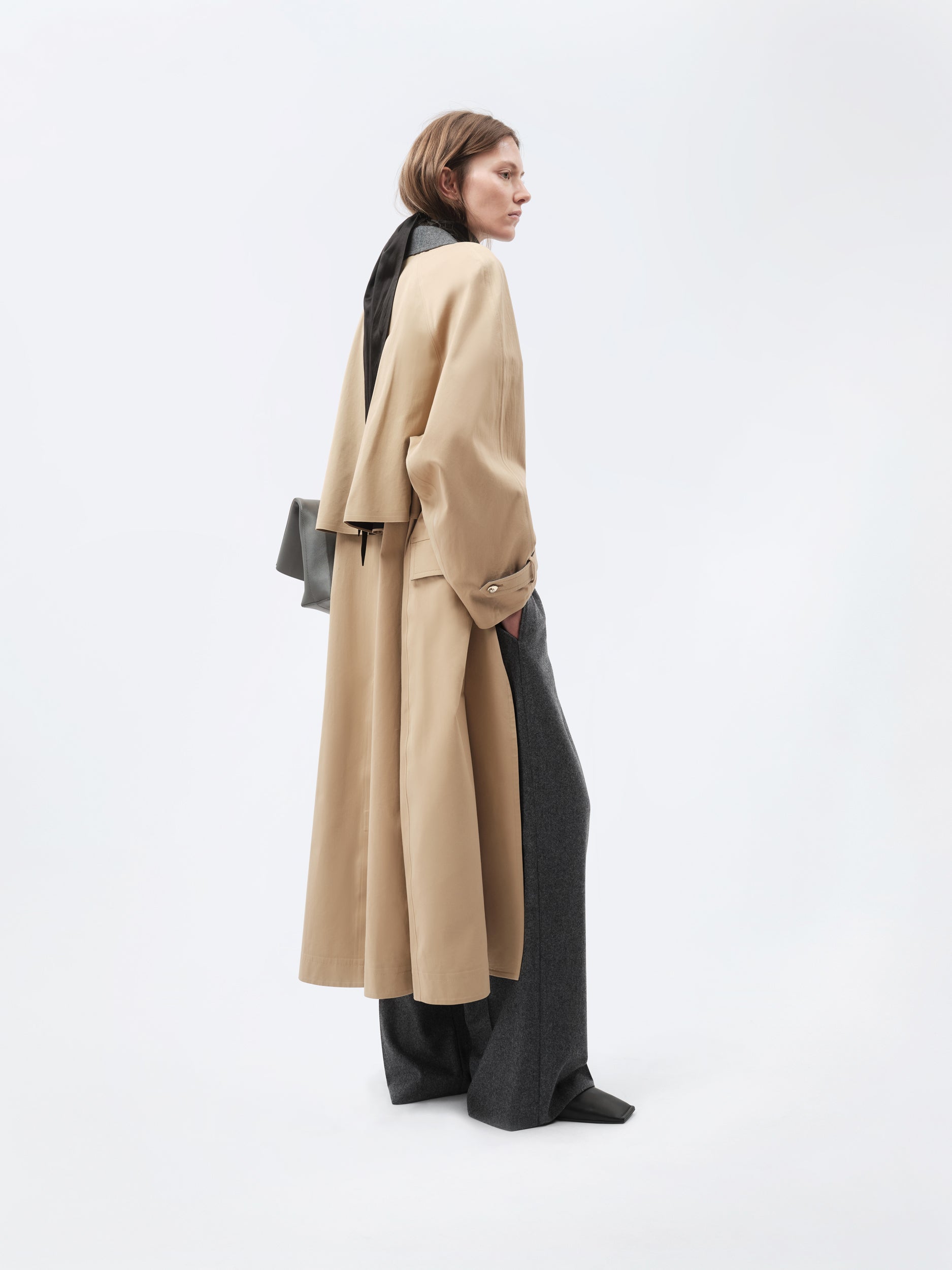 Pardessus en satin de coton et soie