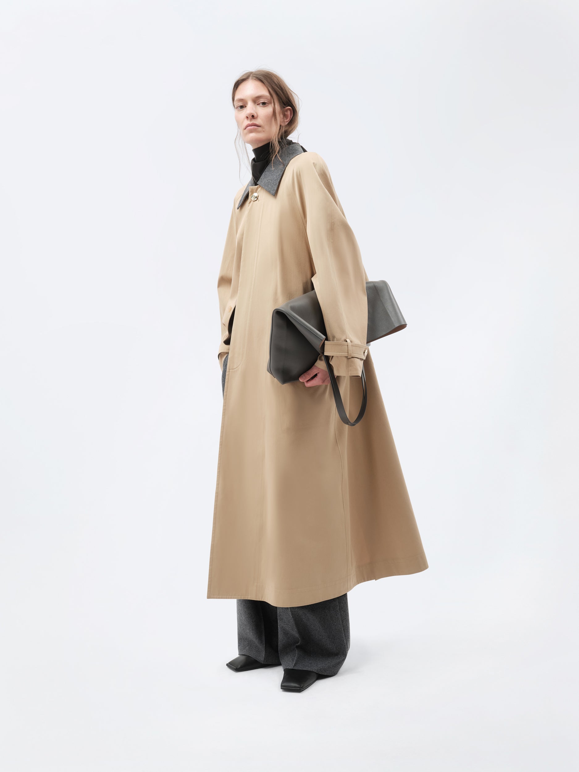 Pardessus en satin de coton et soie