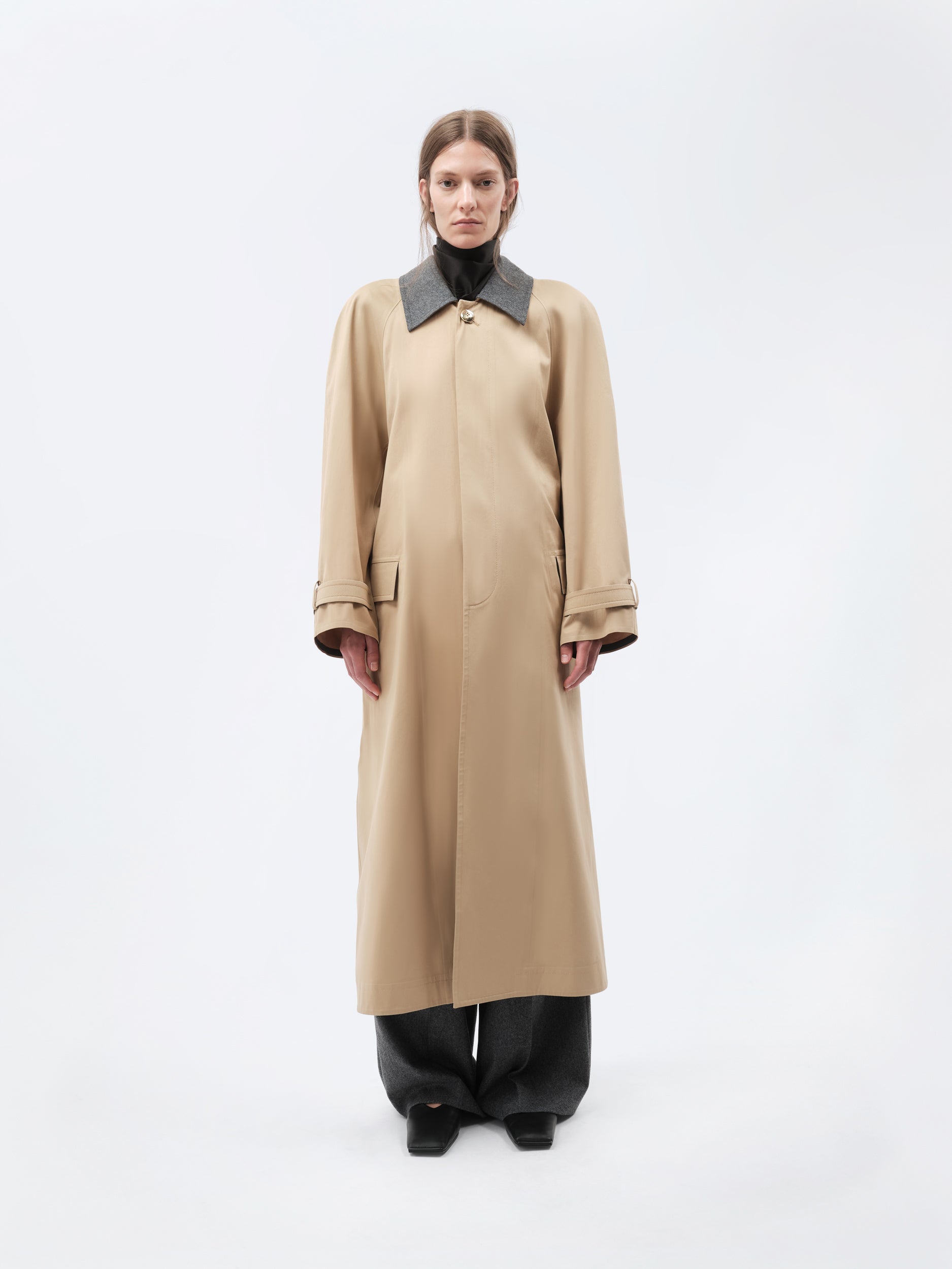 Pardessus en satin de coton et soie